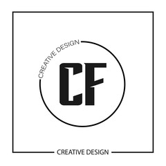Initial Letter CF Logo Template Design Vector Illustration
