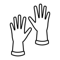 Obraz premium industrial rubber gloves icon
