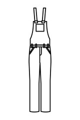 worker uniform overalls icon