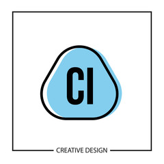 Initial Letter CI Logo Template Design Vector Illustration