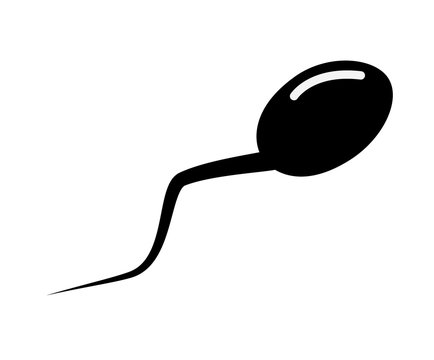 Sperm Icon On White Background. Flat Style. Sperm Icon For Your Web Site Design, Logo, App, UI.  Spermatozoa Sign.