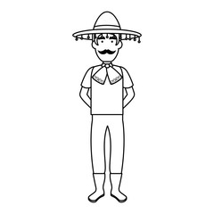 traditional mexican mariachi character