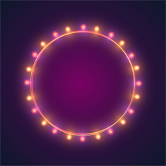 Bright christmas lights holiday elements illustration