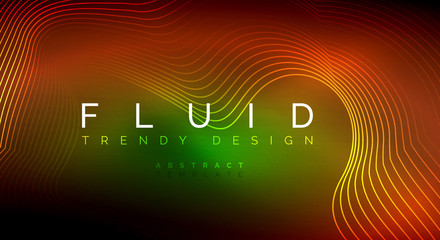 Digital flowing wave particles abstract background