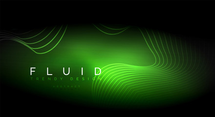 Digital flowing wave particles abstract background