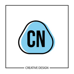 Initial Letter CN Logo Template Design Vector Illustration