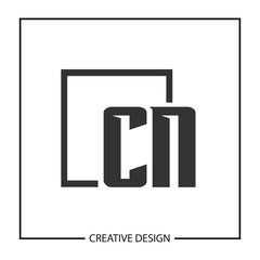 Initial Letter CN Logo Template Design Vector Illustration