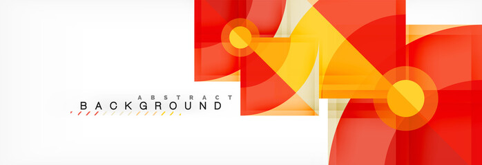 Trendy circles composition geometric background