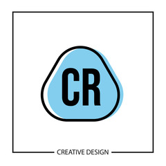 Initial Letter CR Logo Template Design Vector Illustration