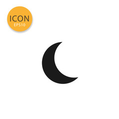 Fototapeta na wymiar Moon icon isolated flat style.