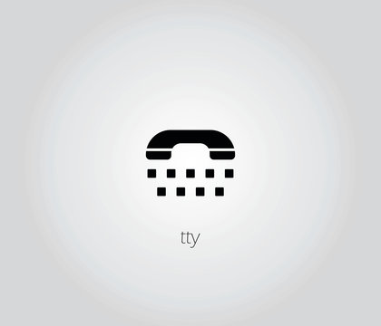 tty icon vector