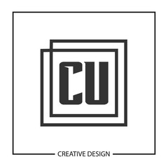 Initial Letter CU Logo Template Design Vector Illustration
