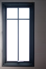 Fototapeta premium Black metal window frame