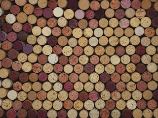 Large Colorful Collection of Natural Wine Corks