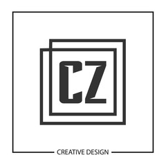 Initial Letter CZ Logo Template Design Vector Illustration