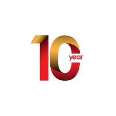 10 Year Anniversary Vector Template Design Illustration