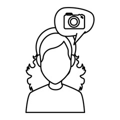 beautiful woman with speech bubble