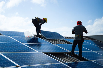 Installing a Solar Cell on a Roof