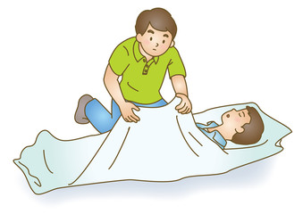 応急手当イラスト53 凍傷 低体温 Wall Mural Wallpaper Murals Iroha