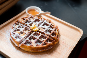 sweet homemade waffles make me happy in this day