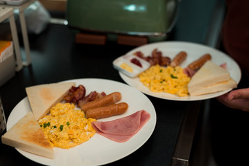 enjoy eating breakfast and let's start  lazy day