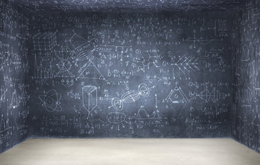 Chalkboard with formulas