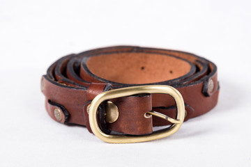 leather belt isolated on white