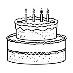 delicious cake celebration icon