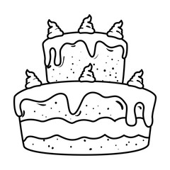 delicious cake celebration icon