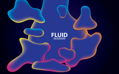 Abstract fluid colors background. Liquid shape design.