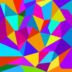 Abstract colorful geometric background from triangles. Vector