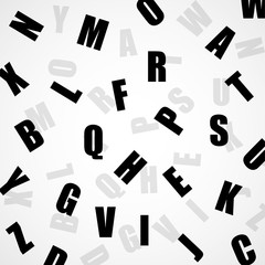 Obraz premium Abstract background from the letters of the English alphabet