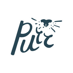 Purr logo clean isolated on white background