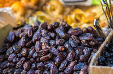 Pile of dates background.