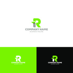 Letter R Organic Logo Template