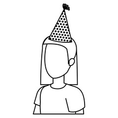 beautiful woman with party hat