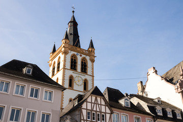 Trier, Germany. St. Gangolf's church, a Roman catholic church dedicated to St. Gangulphus and...