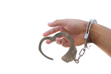 Thief handcuffed Crime.