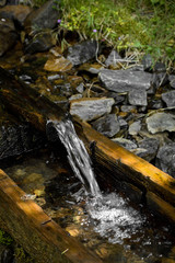 Mountain stream of water