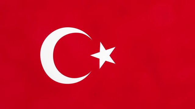 Turkish flag animation for Turkey