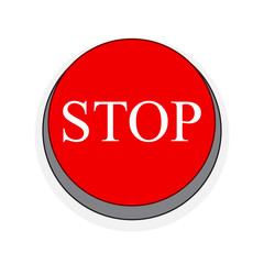 Stop button. Vector illustration