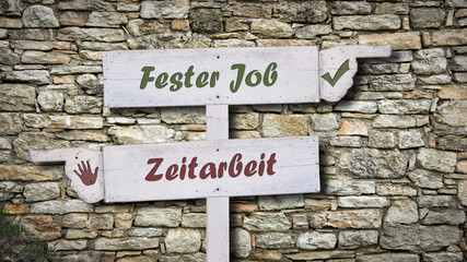 Schild 378 - Fester Job