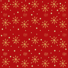 Snowflakes pattern New Year Christmas watercolor