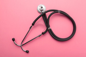 Medical Concept. Top view of stethoscope