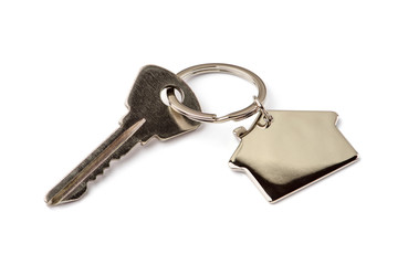 Key of house isolated on white