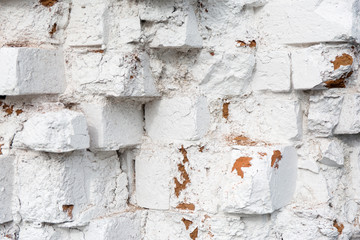 Close-up old brick wall. Grunge texture.