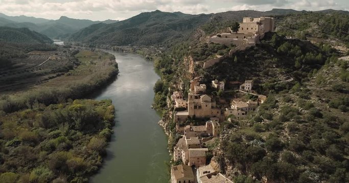 Miravet village and castle in Catalonia Spain