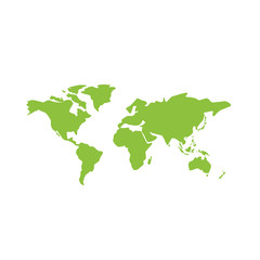 Green World Map Illustration
