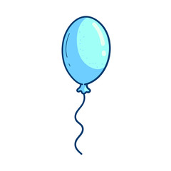 Simple blue balloon design