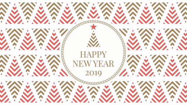 Animated winter holidays greeting card